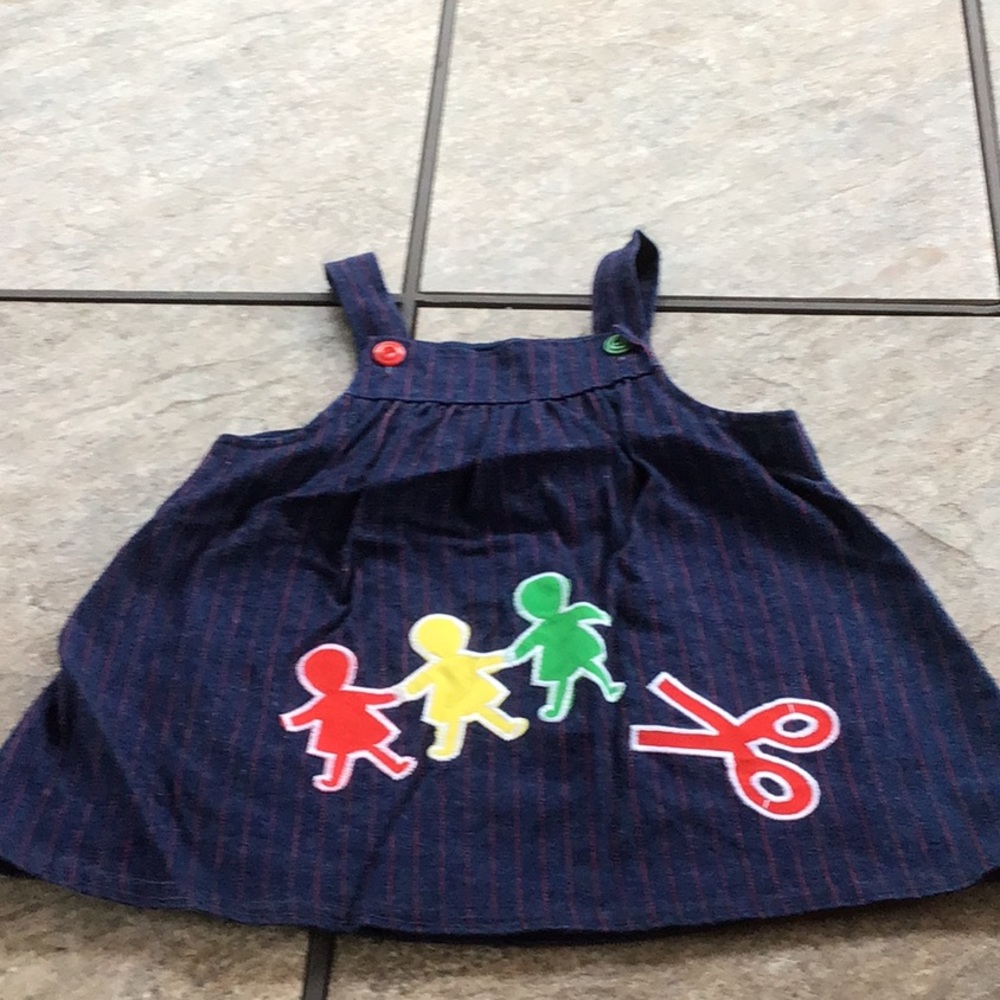 Vintage denim overall dress
